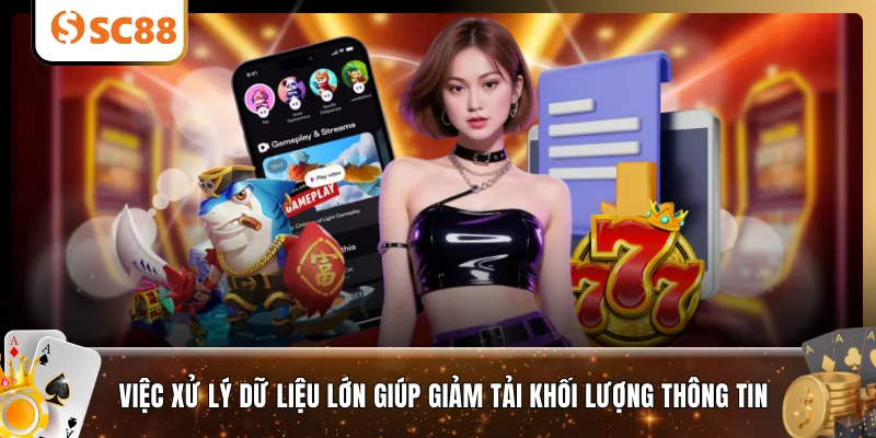 Việc xử lý dữ liệu lớn giúp giảm tải khối lượng thông tin